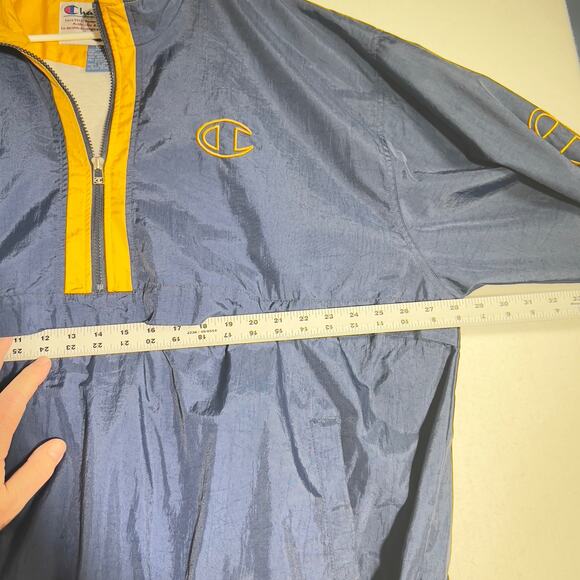 Champion 1/2 Zip Pullover XXL Vented Embroidered Logos Pockets Drawstring Waist - Picture 13 of 16